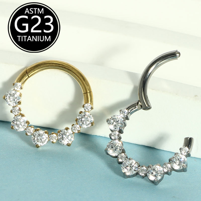 Pointed titanium steel lip stud product view