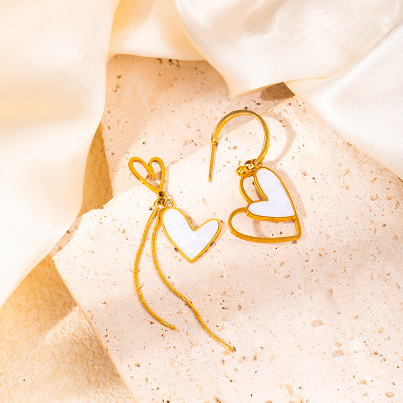 6g Weight 0.03µm Gold Plating Thickness Electroplated Gold Plating Process 201 Stainless Steel Ear Needle Material Golden Plated Plating Material Stone-Free Inlay Material Earrings Classification 1 Pair Quantity Daily Occasion 201 Stainless Steel Material Heart Shape, Flower, Butterfly Pattern Women's Gender IG Style Style Inlay Craft 1 Pair IG Style Heart Shape Flower Butterfly Inlay 304 Stainless Steel Shell Drop Earrings 6