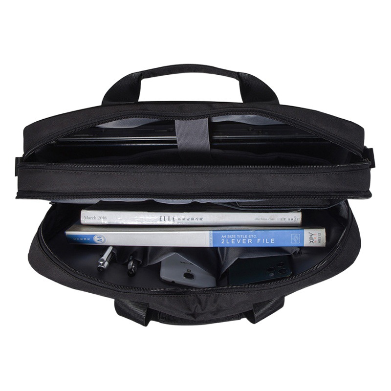 Factory Wholesale Gift Silk Screen Logo Laptop Bag Business Simple Shoulder Crossbody Handbag Briefcase