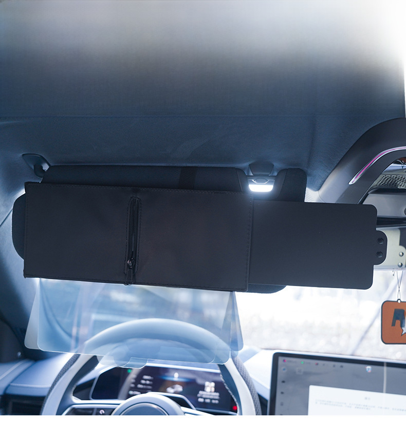 Visera para coche con protección ocular