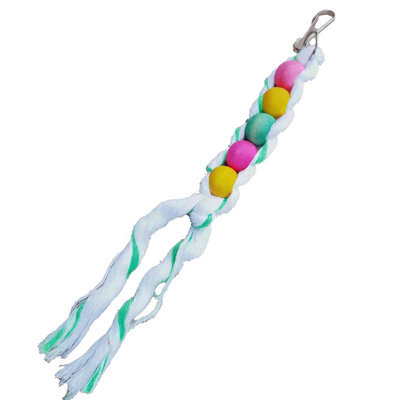 New products wood Caizhu Cotton rope Toys parrot Molar Toys birdcage Toys parts