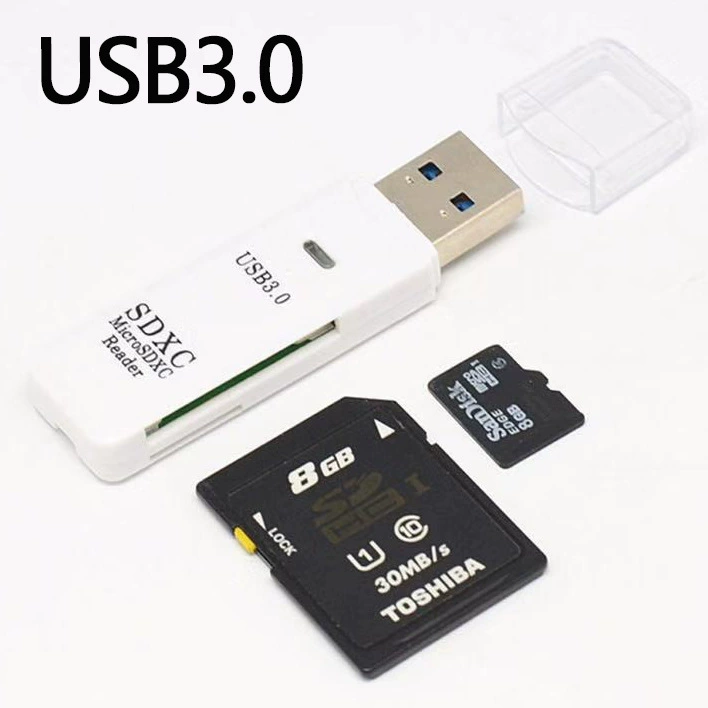 Двухрежимный USB 3.0 кард-ридер для компьютера, чтение карт TF/SD, высокоскоростной, пакет IC, многофункциональный кард-ридер