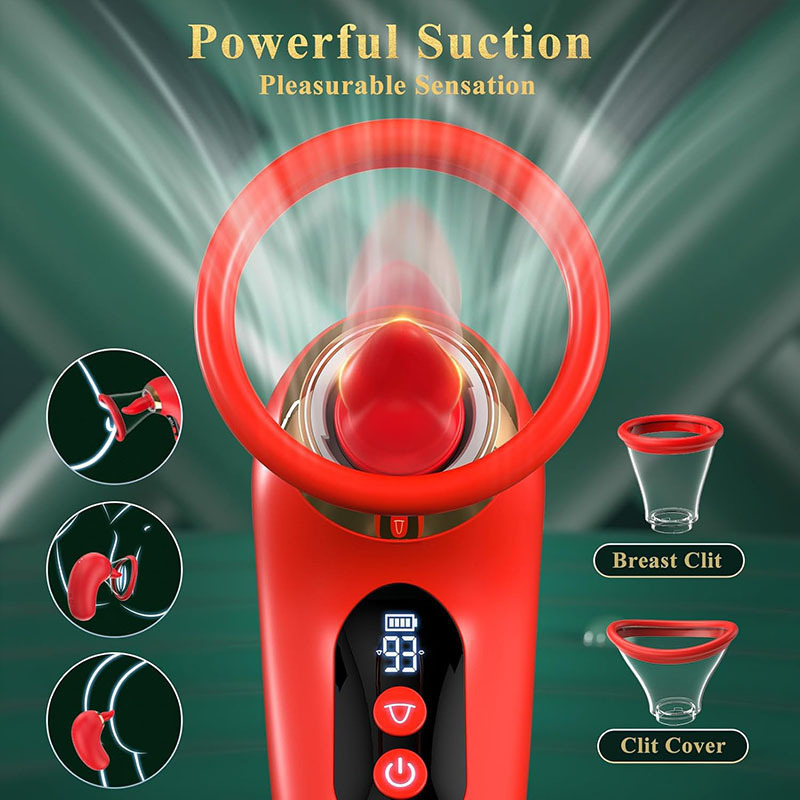 Vibromasseur Jouets Sexuels Pour Adultes Pour Femmes - Vibromasseur À Succion 5 En 1 Rose Sex Toy, 3 Succions, 9 Léchages De Langu_voghion.com