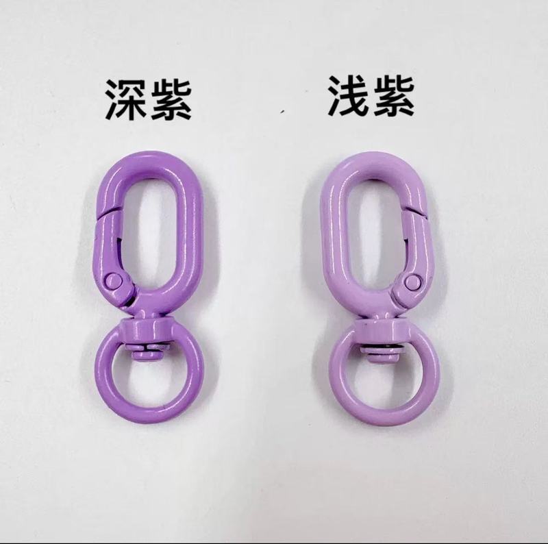 烤漆彩色弹簧扣8字圆形开口环提子弹簧圈钥匙扣DIY配件合金U型扣|undefined