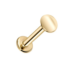 316L Stainless Steel 1.2*6/8mm Round Inner Labret Stud Earring Piercing Jewelry Cross-border Foreign Trade Piercing Wholesale