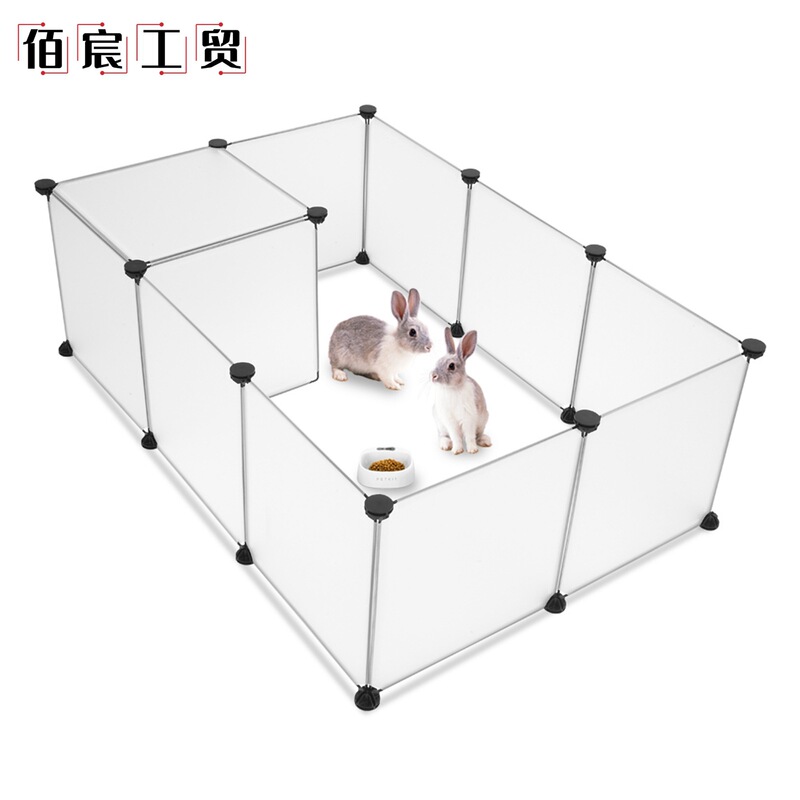 Animal Fence, Dog House, Large Villa, Protective Fence for Small and Medium-Sized Dogs, Removable Pet Transparent Plastic Cage, Cat Cage