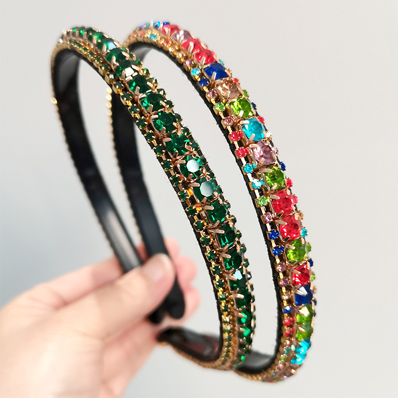 Daily Occasion Rhinestone Material Simple Style Round Rhinestone Inlay Rhinestones Pearl Hair Band 1 Piece