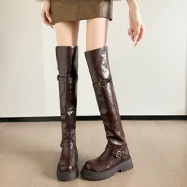 女式皮靴;女式时装单鞋