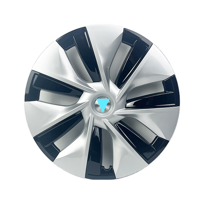 Hub cover – Tesla Tesla Model Y - 19y-old-edged-black-silver-one-wheel-hub-cap
