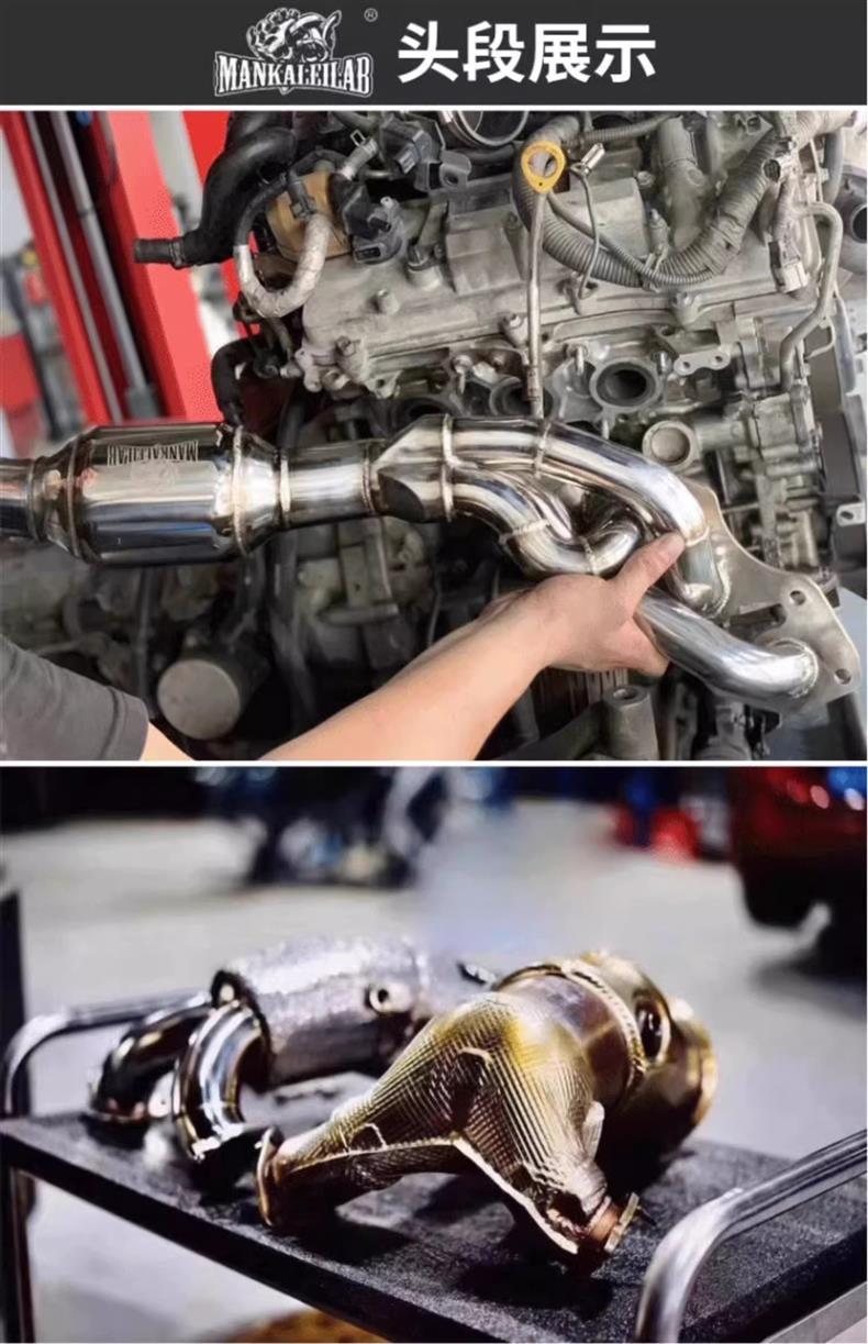 Suitable for Porsche 987 Kaman Boxster modification mach5 head section middle tail exhaust res Scorpio ipe JBOM