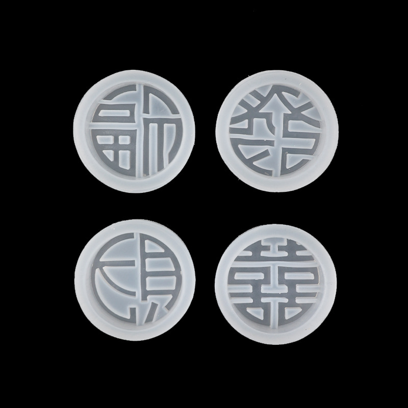 Fortuna marca de silicona molde yeso aromaterapia vela hecha a mano jabón epoxi decoración la torta Accesorios