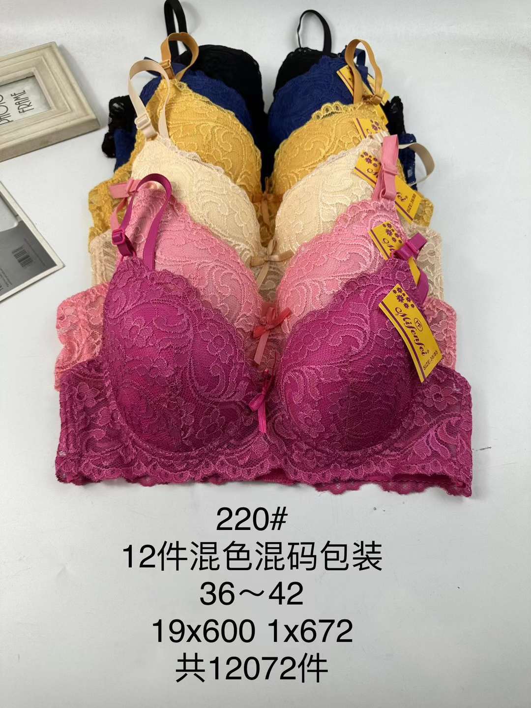 Liquidación de inventario de bajo precio alta calidad nueva ropa interior de mujer soltera europea y americana de encaje de anillo de acero cómodo más la fábrica de sujetador de tamaño