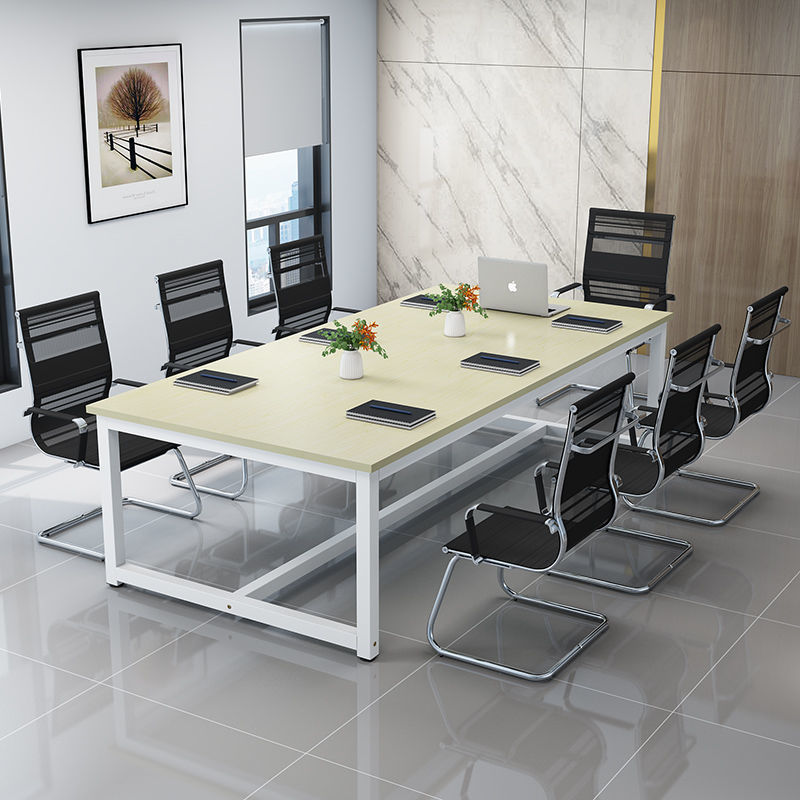 Mesa de conferencia Mesa rectangular Escritorio moderno simple Mesa de escritorio ejecutivo simple Mesa de negociación Mesa larga Mesa de entrenamiento