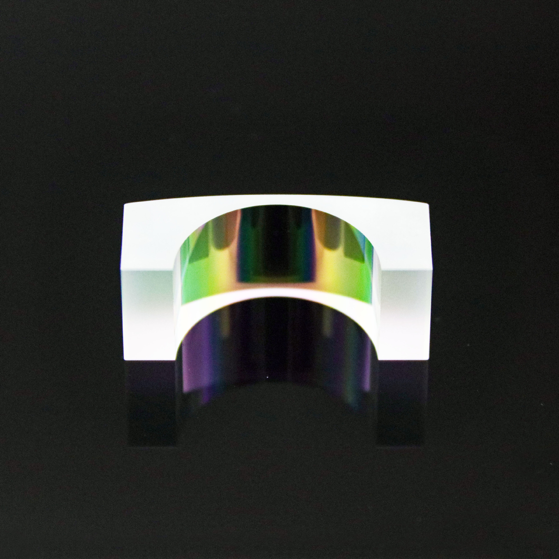 凹凸柱面透镜边缘倒角C0.2mm焦距27.43光学玻璃透镜可做