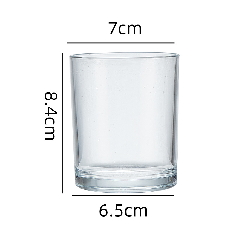 Taza de vela de alto valor, candelabro de vidrio, taza vacía gruesa esmerilada, taza de aromaterapia sin fuego de color, decoración de interiores