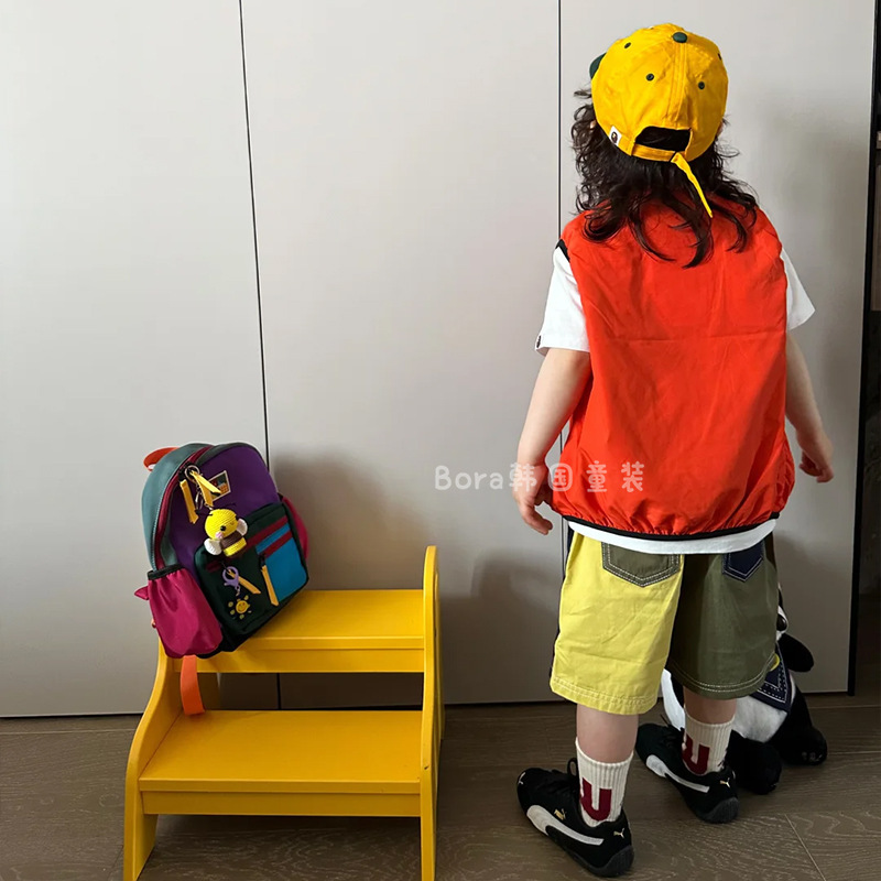 男の子サマースーツ子供用2025新作トレンドブランドハンサムストリートベストベビー女の子韓国風洋風2点セット|undefined