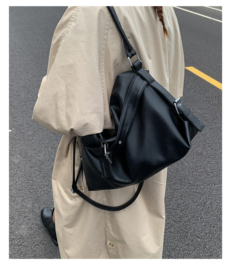 Mala tote vintage estilo coreano para mulher efeito motard_voghion.com