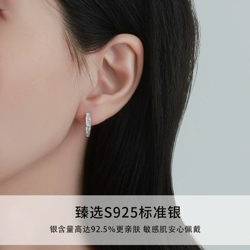 Серьги, корейский стиль, серебро 925 пробы, интернет-знаменитость