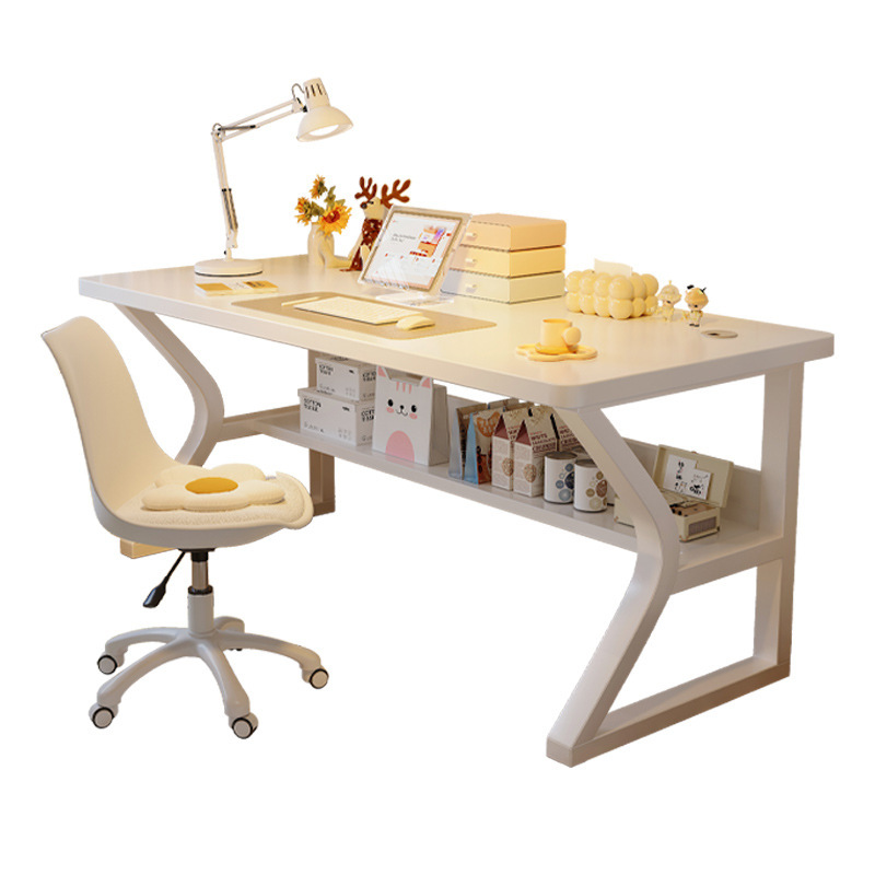 Mesa de computadora de dos personas mesa de escritorio para estudiantes de estudio en el hogar escritorio de dormitorio pequeño escritorio escritorio minimalista escritorio de oficina blanco