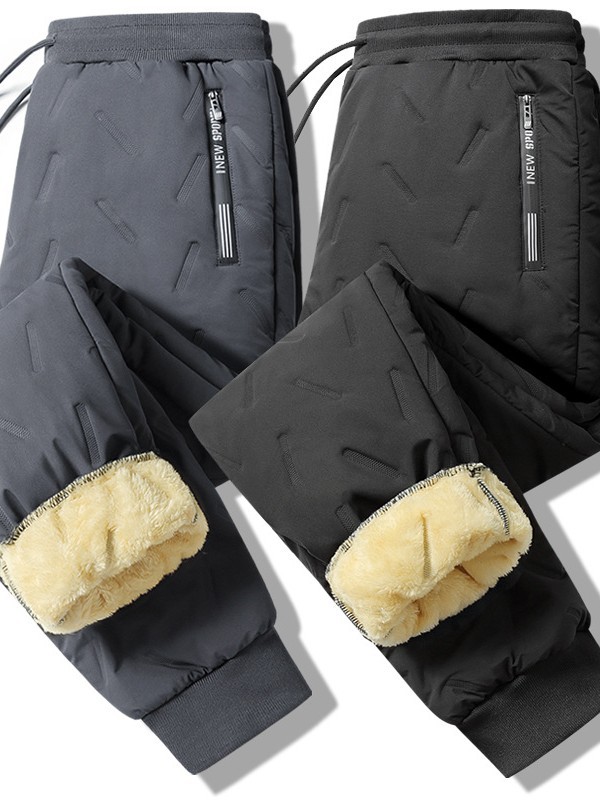 Velvet winter travel keep warm trousers for leisure, increased thickness, plus size, (Cross-border trading)