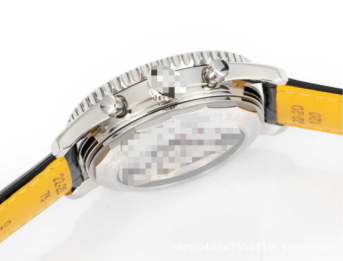 Mechanical wristwatch, aviation chronograph, stainless steel