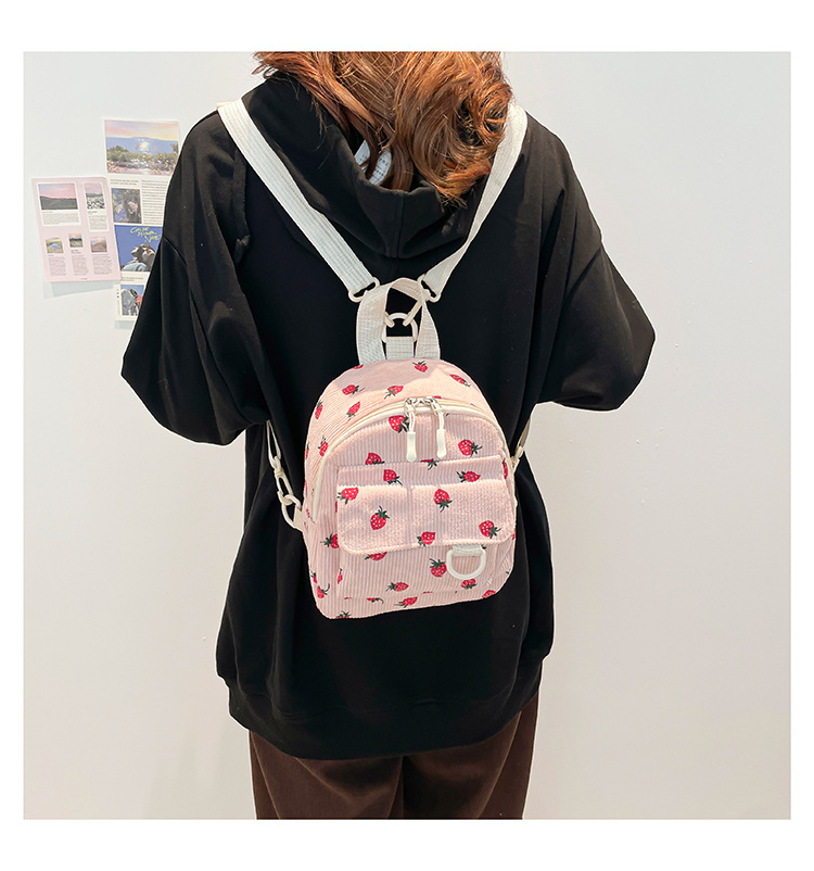 Strawberry Casual School backpack trim Kids backpack trim Functional backpack trim display picture 10