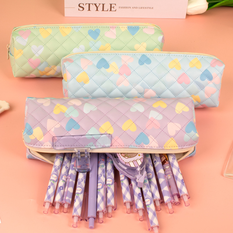 Primary school student simple style stationery bag student ins style niche pencil bag cute cartoon stationery pencil bag