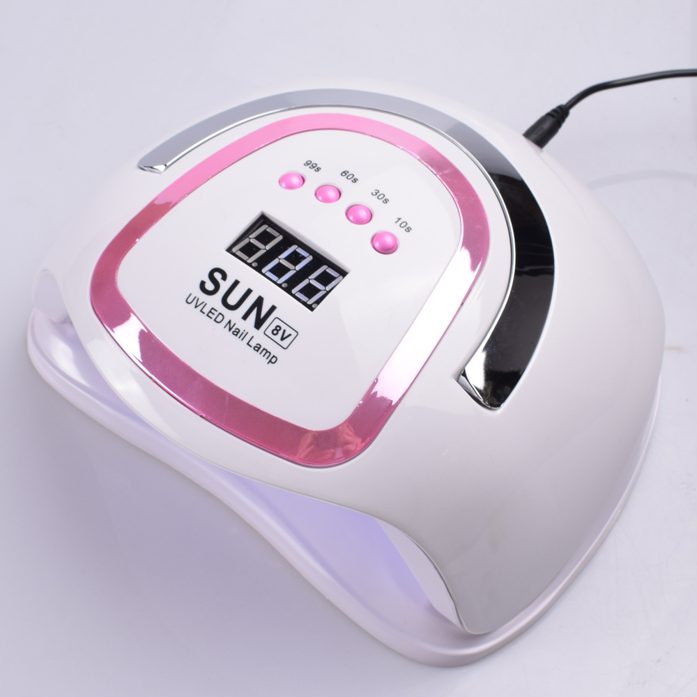 Lámpara de uñas de alta potencia, sensor inteligente, sincronización, fototerapia, máquina de uñas, lámpara de horneado de uñas LED, no máquina de uñas de mano negra