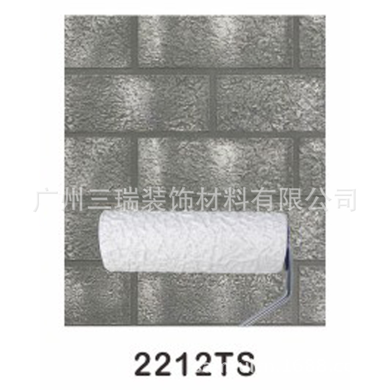 8-pulgadas rodillo de goma cepillo de la pared en relieve rodillo barro de diatomeas pintura arte pintura en relieve cóncava y convexa 2201TS