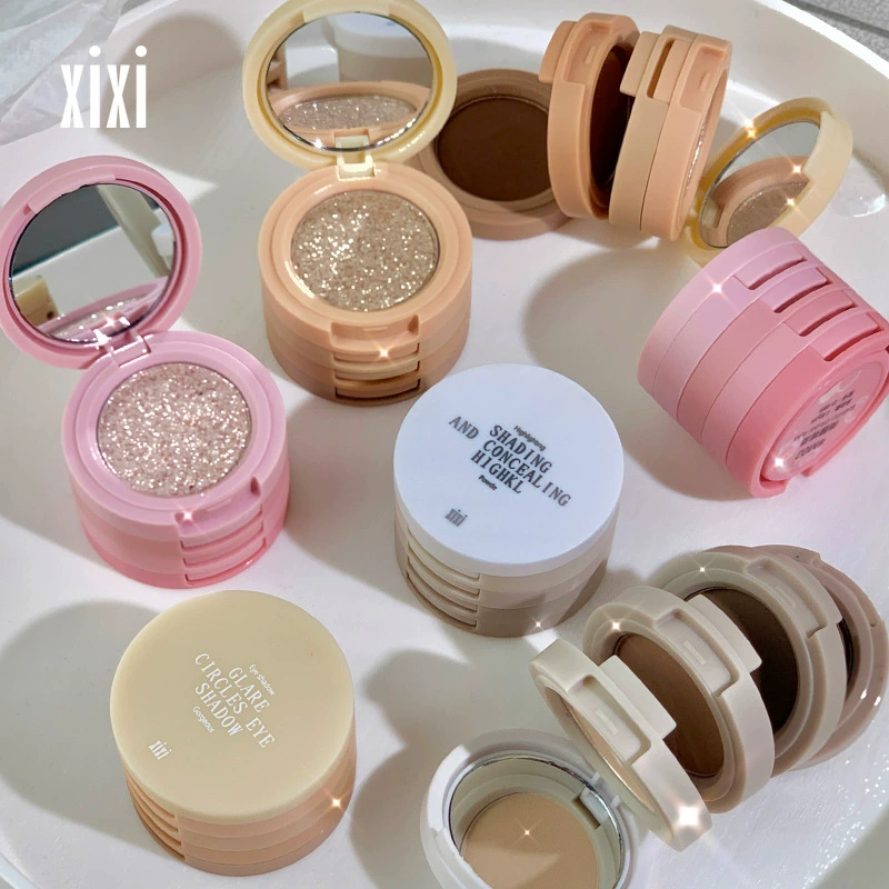 xixi Complex eye shadow, nail sequins, matte face blush, silhouette correction, earth tones