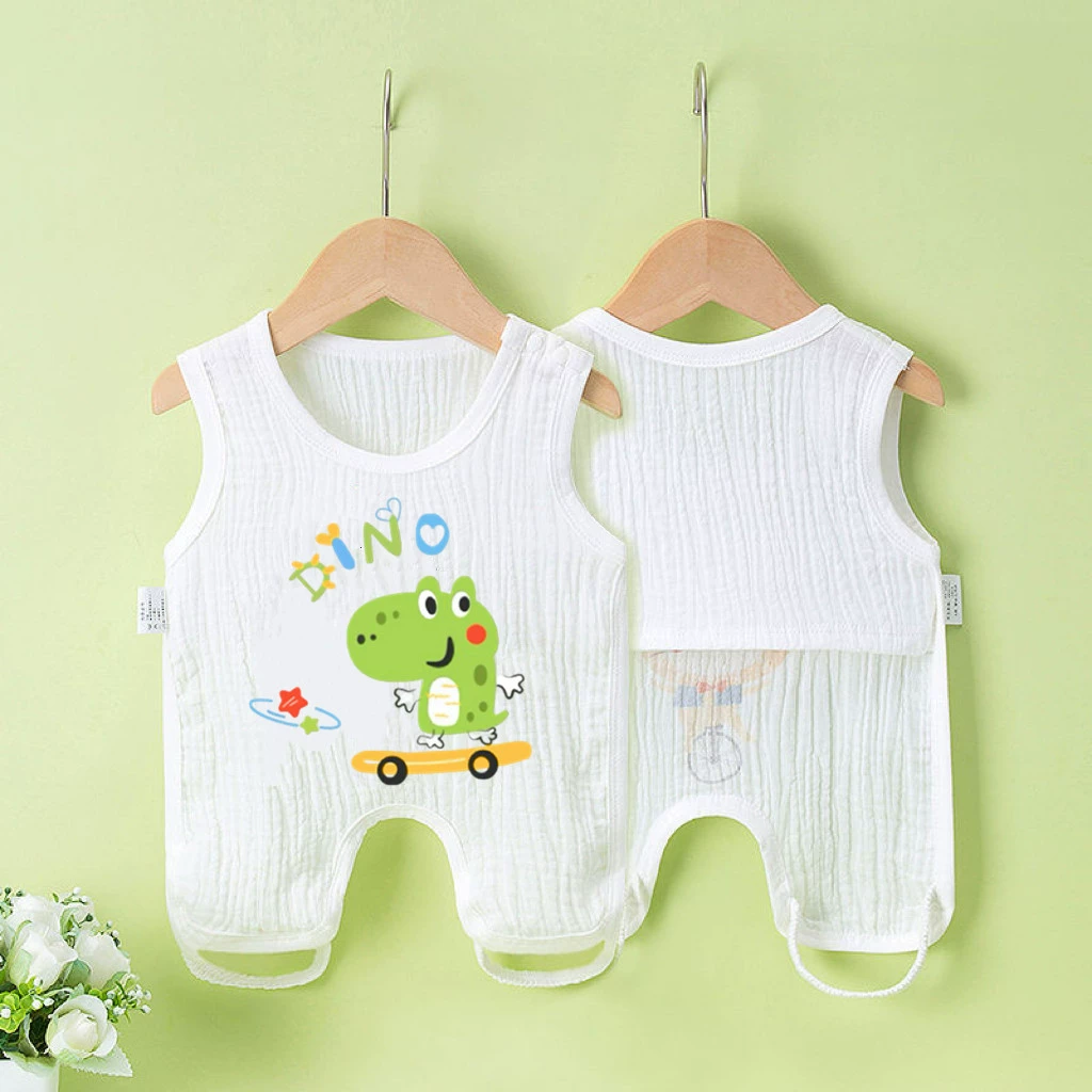 Детский пояс для живота, летняя тонкая защита живота из чистого хлопка, детская марля, спальный жилет для новорожденных, карман для ног, чтобы предотвратить холод