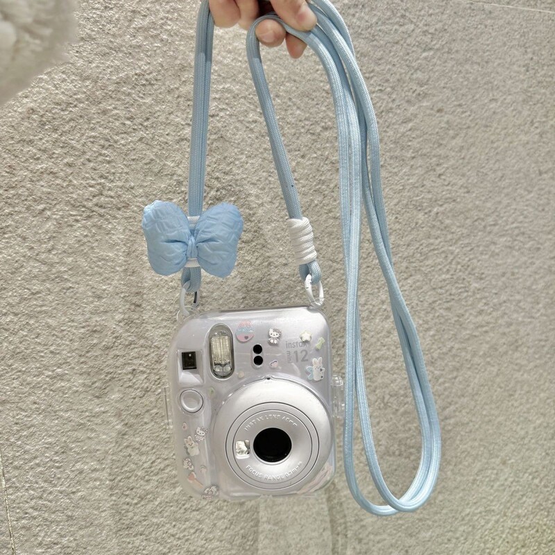 Fujifilm Instax Mini 13 Transparent Case Instax Crystal Hard Shell Camera Protective Case with Chain