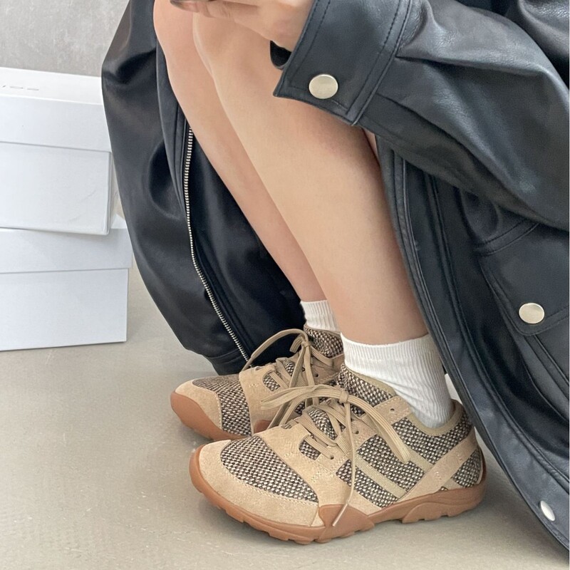 SGIRL TWTW复古平底德训鞋女2025新款百搭轻便户外休闲运动赤足鞋|undefined