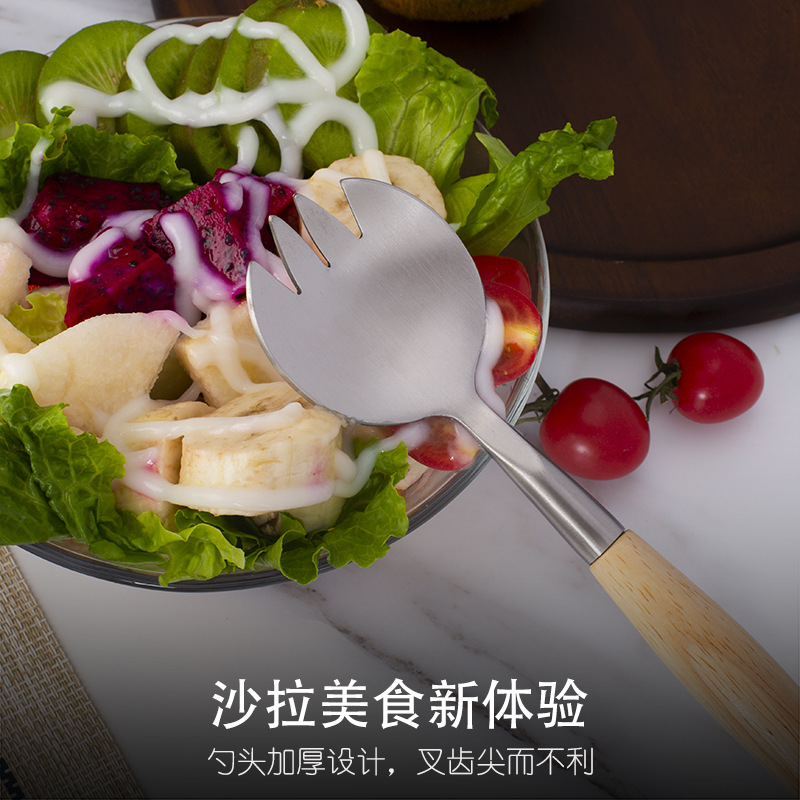430 stainless steel salad spoon salad spoon tool fruit salad western…