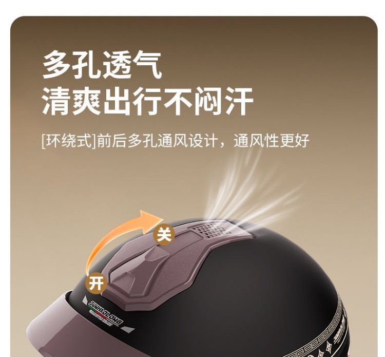 High-end silver-plated lens hidden helmet for electric scooters and motorcycles, rainproof, Class A, 3C certified, unisex