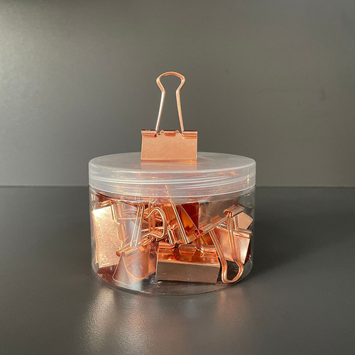 Factory direct sales rose gold long tail clip creative swallowtail clip reverse tail clip folder office stationery small ticket holder cross-border