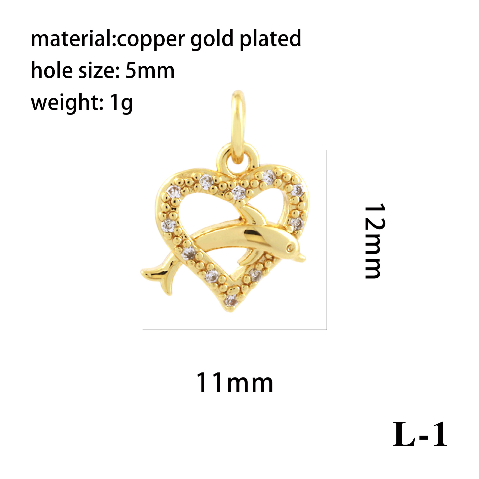 1 Piece Copper Zircon 18K Gold Plated Plating Inlay Pendant display picture 14