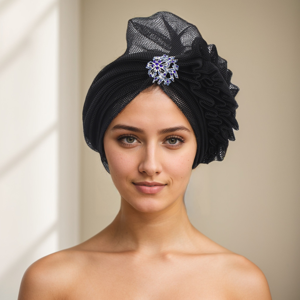 Muslim hat Layered fashion accessory African hat multicolor_voghion.com