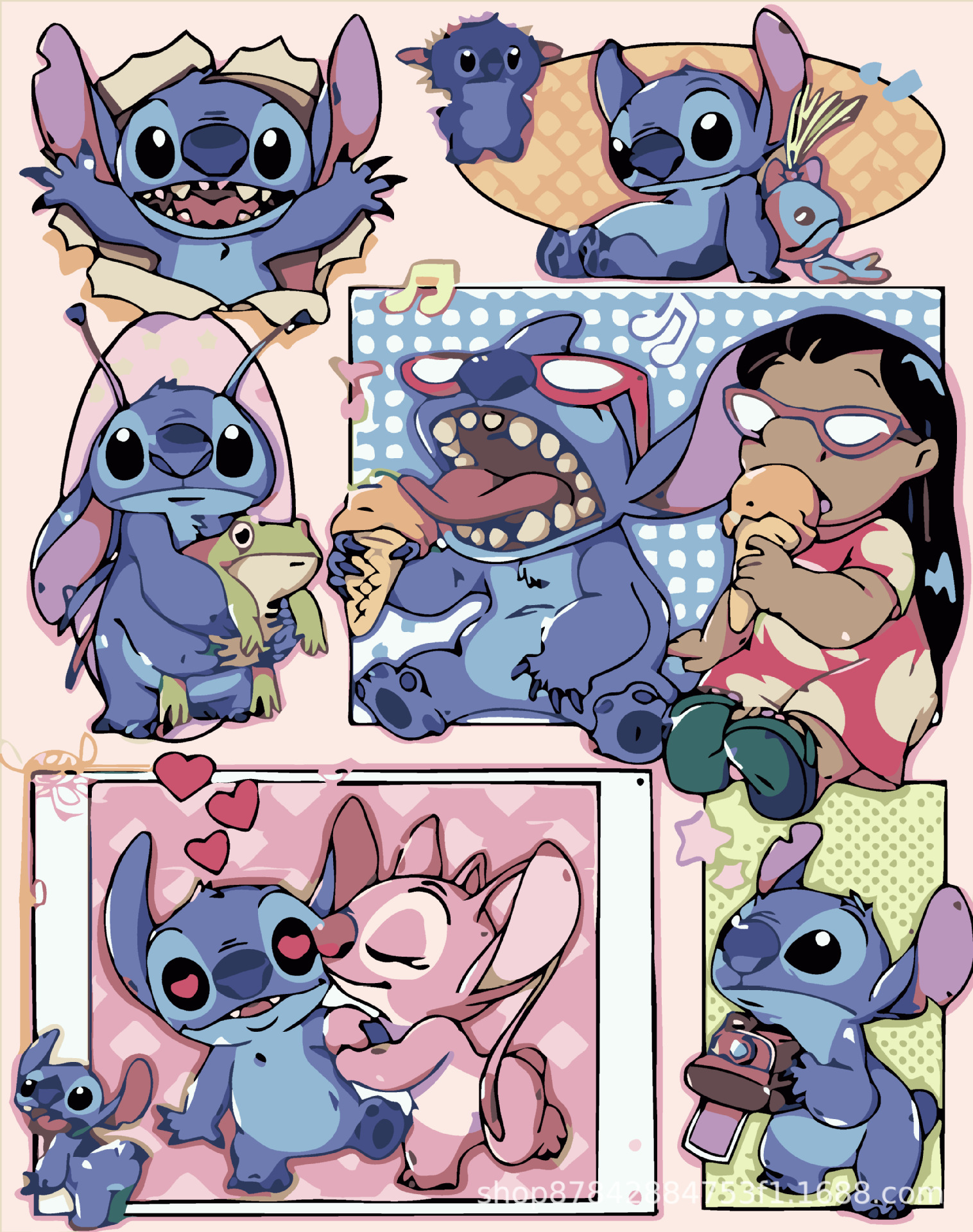 Pintura al óleo digital bricolaje al por mayor hecho a mano relleno de color curación descompresión popular para niños flor nieve montaña decorativa pintura de paisaje