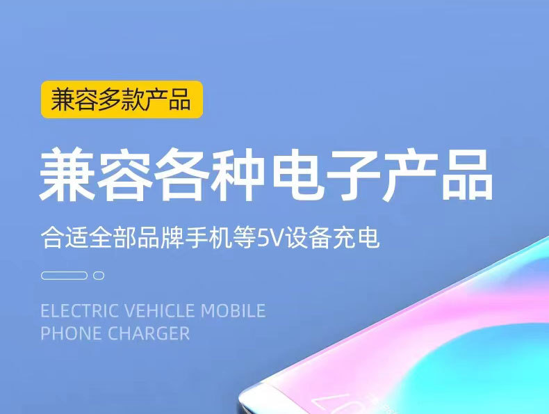 Electric Car Mobile Phone Charger 66W Fast Charging Flash Charging Converter 48v60v72v100v Universal Type