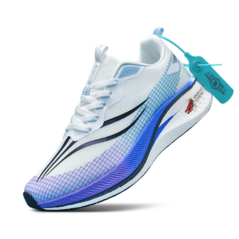 8806 zapatos para correr hombres y mujeres superficie de malla baja transpirable amortiguador ligero primavera y verano zapatos deportivos de tablero de carbono zapatillas de red para correr