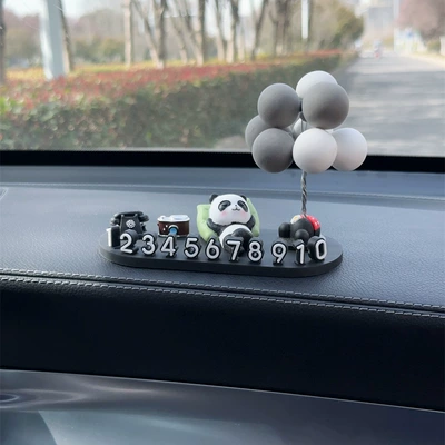 Nömrəli dayanma kartı Mobile Phone Number Plate - sleeping-panda-balloon-vertical-stop-plate