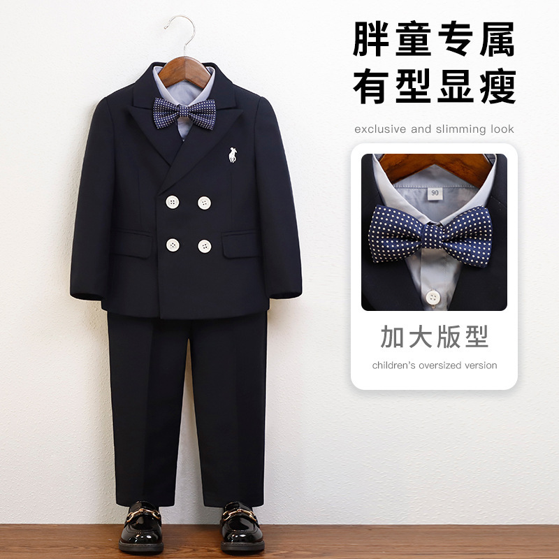 Boys' plus size Suit Chubby Kids Plus Size Plus Size Wedding Birthday Dress Children's Host Speech Piano Performance Dress Boys' plus size Suit Chubby Kids Plus Size Plus Size Wedding Birthday Dress Children's Host Speech Piano Performance Dress