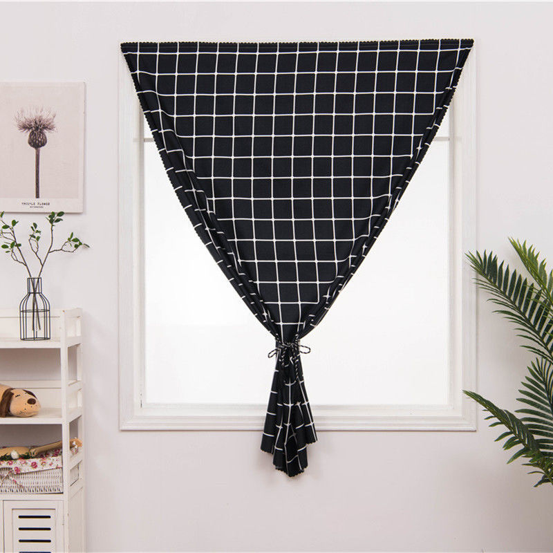 Dormitory simple finished shading horizontal non-perforated installation rental room magic paste special curtain fabric postage