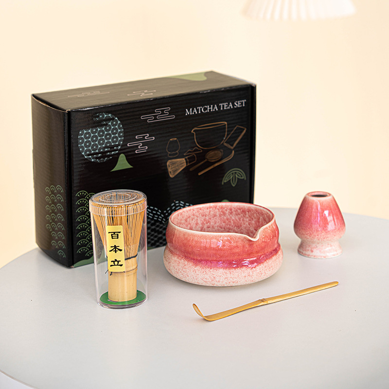 日本製ギフトボックスセット クロスボーダーインスタイル 抹茶ボウル 抹茶ティーセット 百本立陶器 クロスボーダー限定|undefined