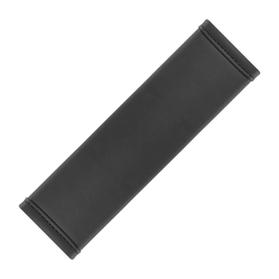 Cross-border car seatbelt shoulder pad, extended length, unisex, soft solid color leather protective cover, car interior accessories (Seat belt shoulder pad) - blacksingle
