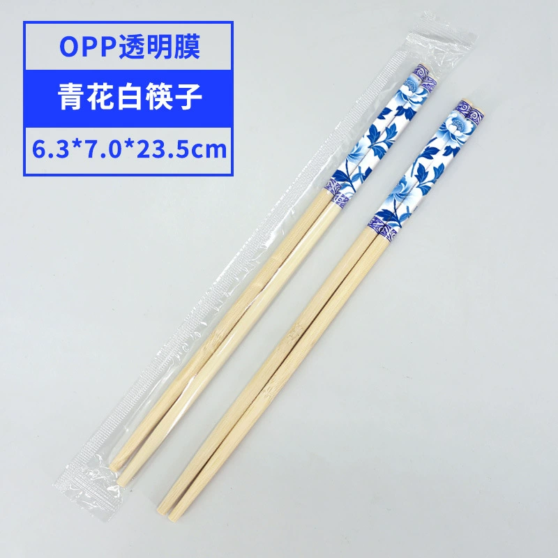 Заводская одноразовая красная цветочная синяя и белая фарфоровая чайная палочка для свадьбы, свадебные палочки, OPP индивидуальная упаковка, напечатанные бамбуковые палочки