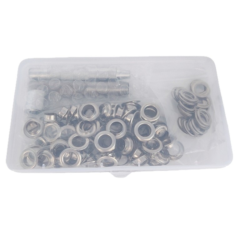 跨境100套装10mm气孔扣安装工具帆帐篷布打孔铜金属鸡眼扣气眼扣|undefined