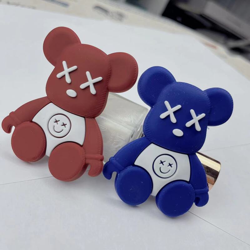 Fashion brand kaws three-dimensional cartoon doll car storage box accessories mobile phone case patch violent Bear socks jewelry