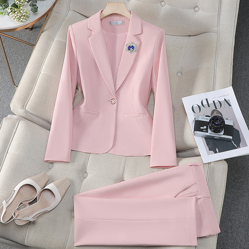 Pink Suit Jacket Women's Autumn and Winter New Slim-fit Commuter Goddess Fan Fashion Casual Professional Elegant Suit suit Pink Suit Jacket Women's Autumn and Winter New Slim-fit Commuter Goddess Fan Fashion Casual Professional Elegant Suit suit